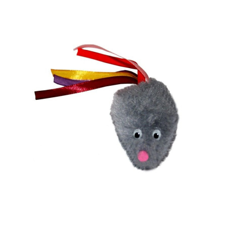 Semi игрушка для кошек, мышь с лентами, серая